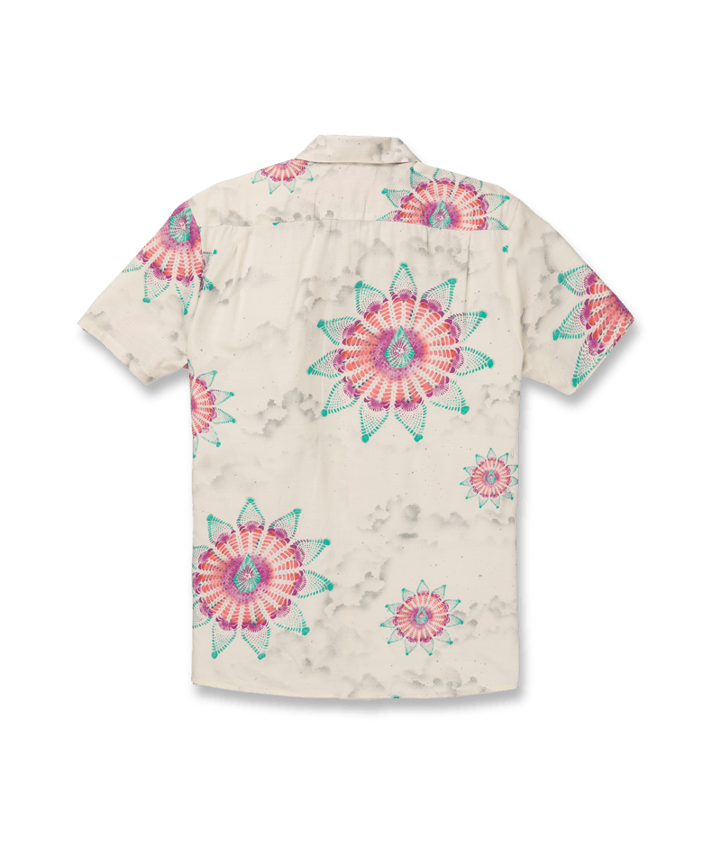 Voclom Star Shields  Short Sleeved Woven Shirt In Coconut-1